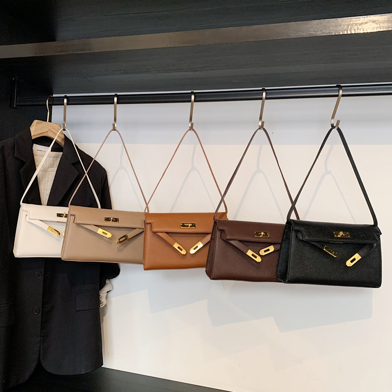 2025S Designer Women S Bag Light Luxury Texture Handbag Women S New Kelly Simple And Versatile Commuting Small Square Bag Single Shoulder Armpit Bag
