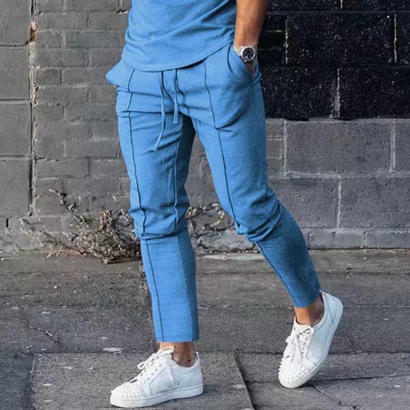 Mens practical car folding casual pants Elgant straight set work pants mens straight pantsXJ250412