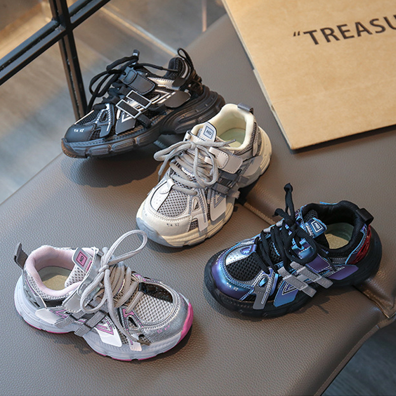 Kids Running Shoes Toddler Design Shoes for Girl Boy Children Sport Chunky Sneakers Trainers Walkfashion Youth Sneaker Kid Shoe Sizes 26 - 37 W1233