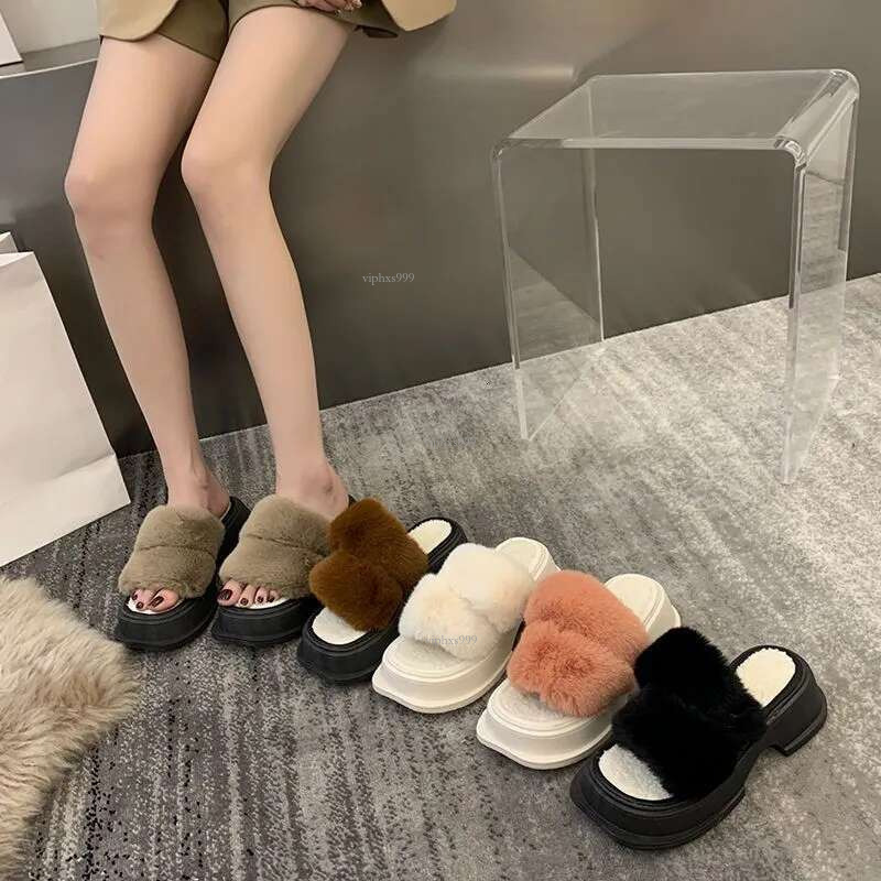 New Free Shipping Designer Shoes Internet Celebrity Beige Hairy For Women's Outdoor Wear In Autumn And Winter 2025 Thick Soled Fairy Style Shoes 