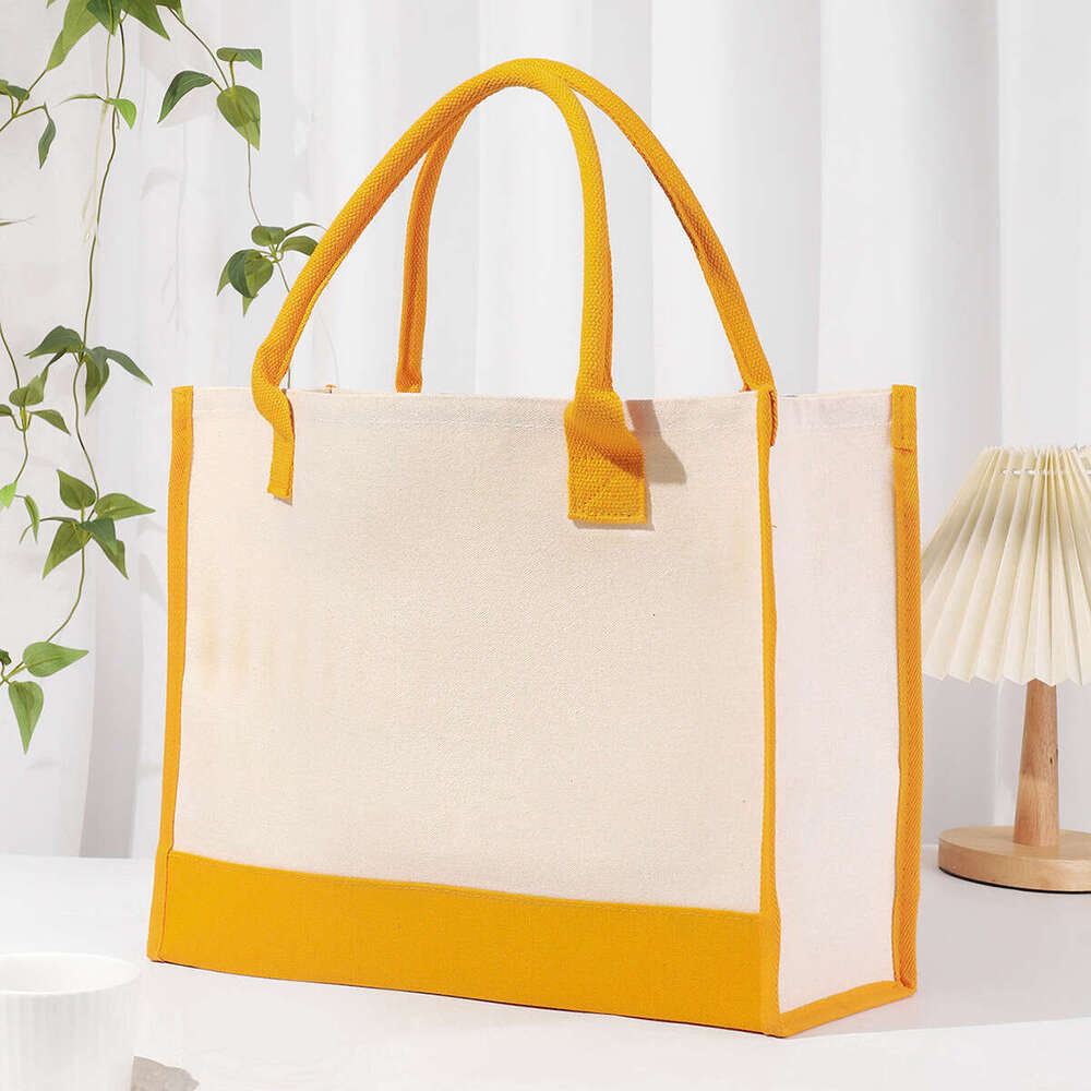 designer bag Hot selling canvas shoulder large capacity printed tote bag, women's fashionable and lightweight handheld gift shopping bag