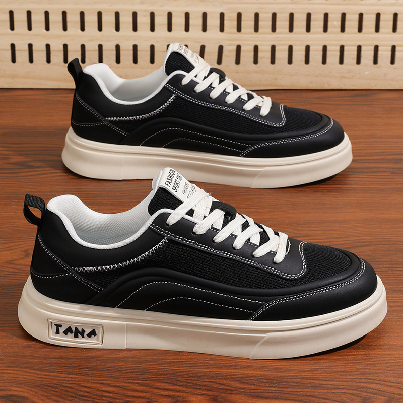 Free Shipping Senior Designer Casual Shoes Men's Sports Shoes Mesh Breathable Fashion Casual White Black