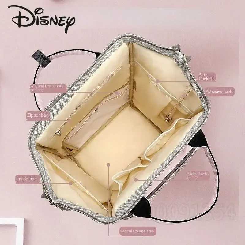 Disney Mickey Original New Diaper Bag Backpack Luxury Brand Baby Bag Large Capacity Baby Diaper Bag Cartoon Multi FunctionXJ250412