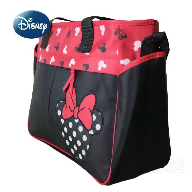 Disney Mickey New Diaper Bag Handbag Cartoon Fashion 5-Piece Baby Bag High Capacity Multifunctional Baby Diaper Bag High QualityXJ250412