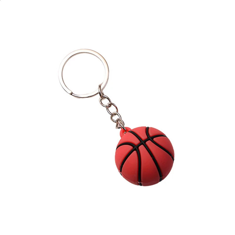 Simulated football basketball volleyball tennis rugby keychain PVC creative mini backpack pendant car accessories gift 250410