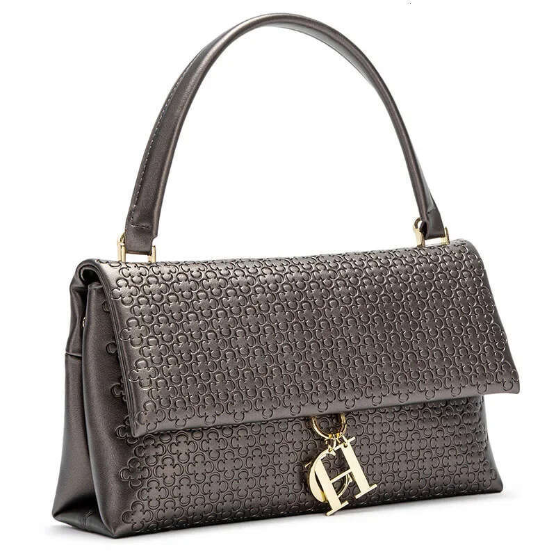 CHHC Women's Detachable Shoulder Strap Chain Fashionable Simple Large Capacity Solid Color Light Luxury Underarm Bag