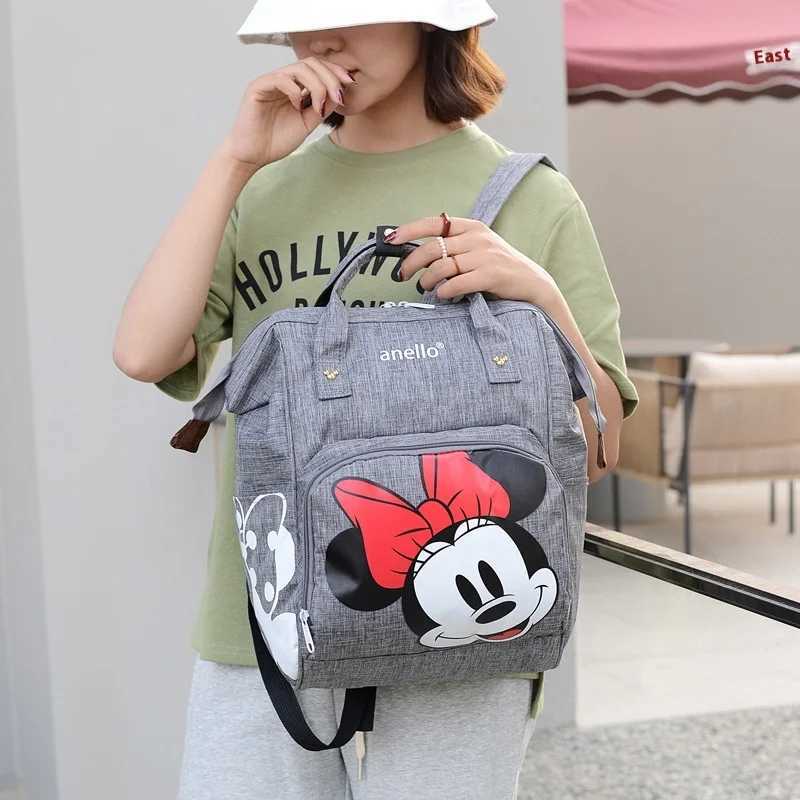 Disney 2025 New Mickey Printed Mothers Backpack Large Capacity Mother and Baby Bag with Hot Bag Cute Cartoon Baby BackpackXJ250412