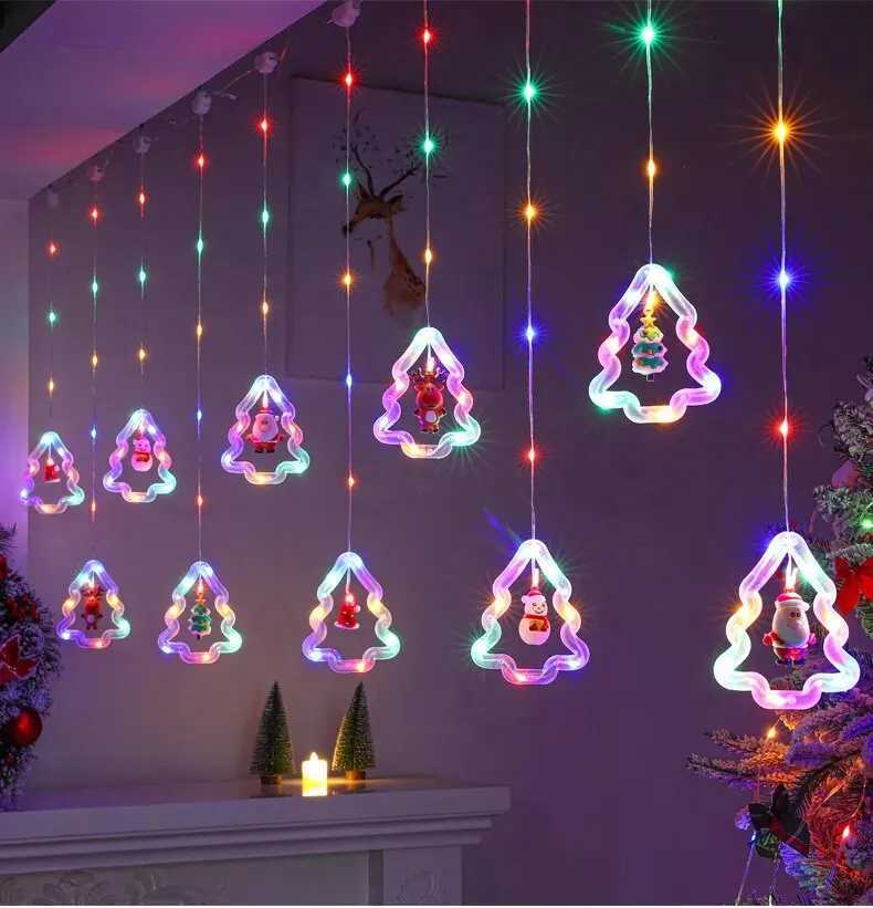 10LED Christmas Fairy Lights Santa Claus Window Decoration String Lights Christmas Gift Navidad New Year Home Decoration M251113