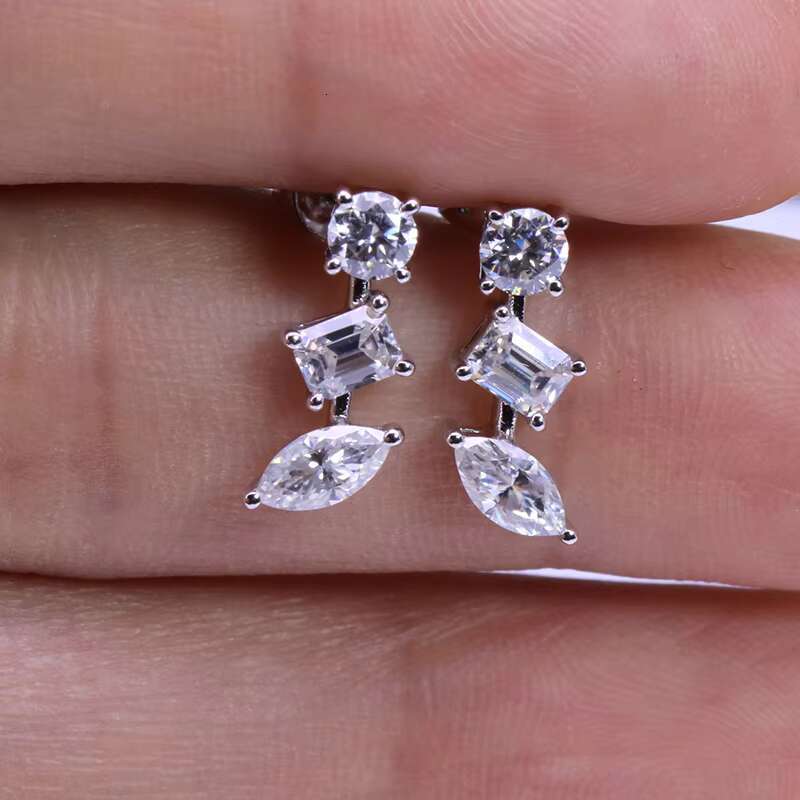 High Quality Moissanite 14k Gold Earring