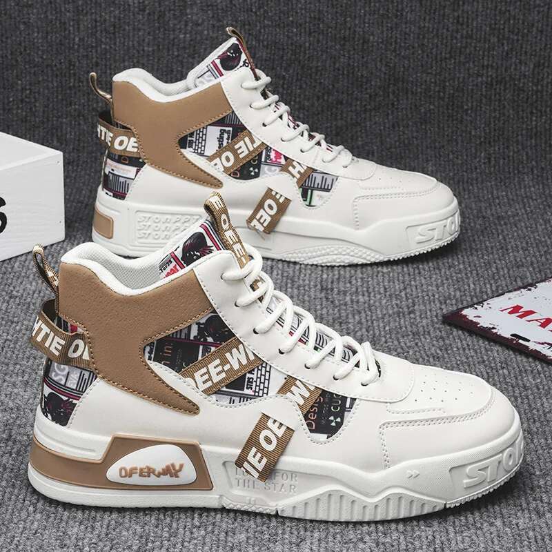 2025 Summer New Men's Sports High Top Shoes Breathable and Height Increasing Designer Fashion Sports Shoes