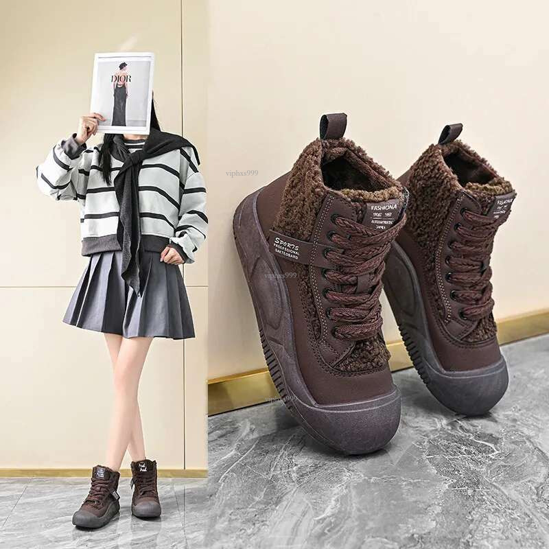 New Free Shipping Designer Shoes Martin 2025 Winter High-end Boots Furry Women's Soft Sole With Plush Warm Midsole Cotton Shoes