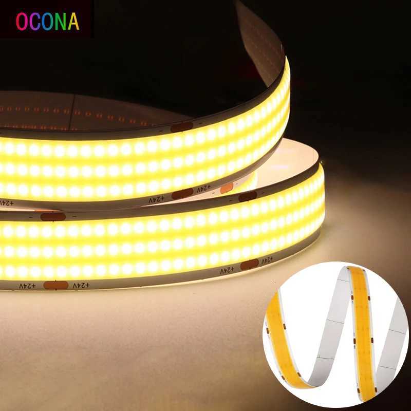 Super Wide COB LED Strip Lights 30mm 20mm Even Bright Warm White Linear Tape Working Light 3000K 4000K Dimmable 24V CRI90 W251112
