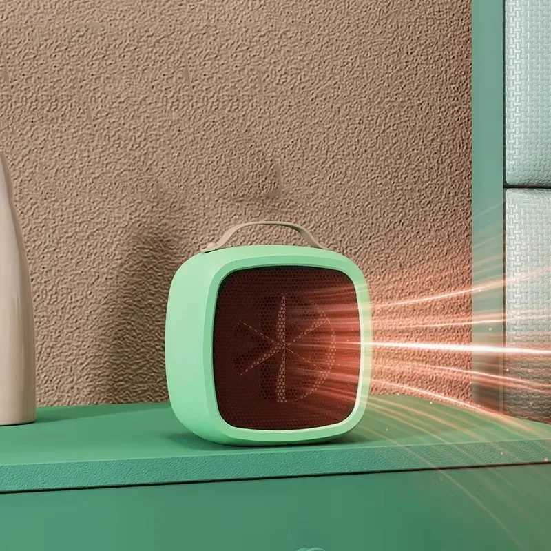 Portable Small Space 400w Electric Warmer Fast Heating Lightweight Desktop Warm Air Heater Indoor Office Household Warmer Fan Y251113