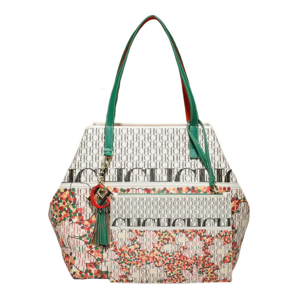 CHHC Fashion Trend Printed Design Tote English Large Capacity Handbag Women's Bag