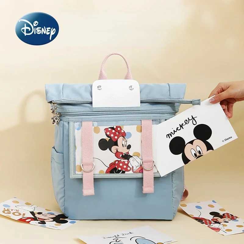 Disney Mickeys Original New Diaper Bag Backpack Luxury Brand Diaper Bag Large -capacity Multi -function Cartoon Baby Diaper BagXJ250412