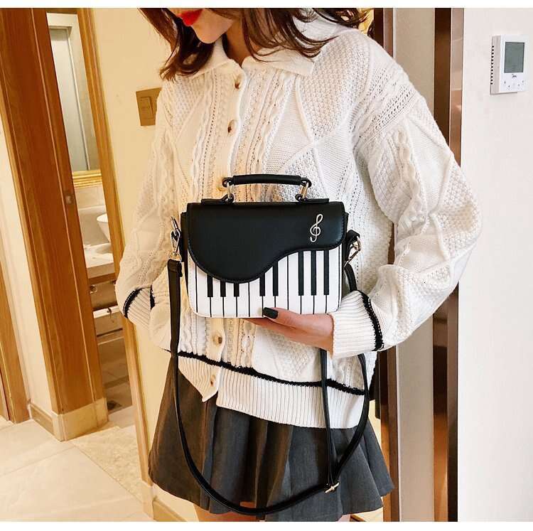 Printed piano small square color matching versatile fashion shoulder diagonal cross personalized hand-held women's bag
