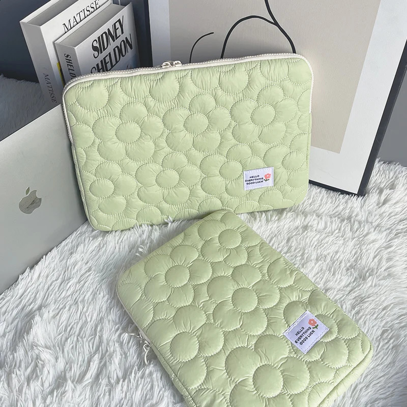 Cute Flower Laptop Sleeve For Ipad11 Air Pro13.3 14 15 16 Dell 15.6 Inch Tablet Bag Protective Laptop Bag 250407