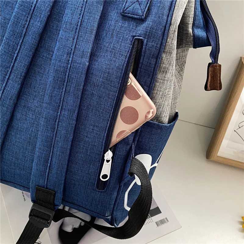 Disney Mickey Mouse Backpack Multi functional Large Capacity Backpack Diaper Bag Waterproof Mens Shoulder Bag Travel BagXJ250412