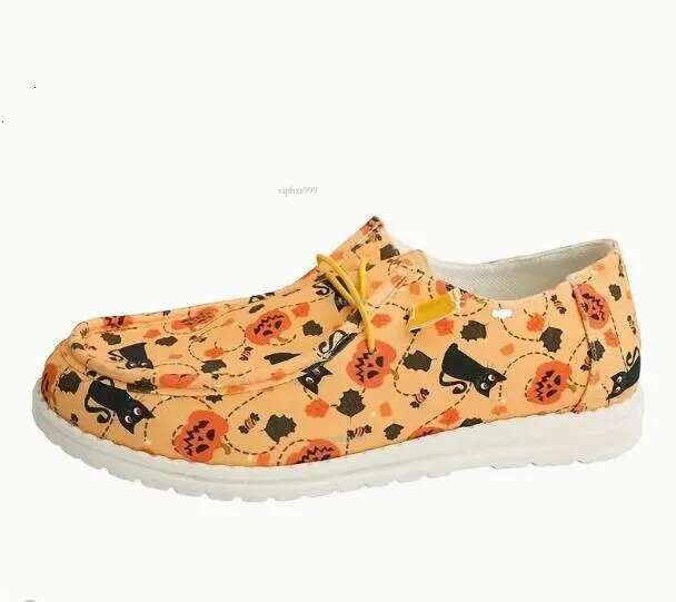 New Free Shipping Designer Shoes 2025 Flat Bottom Printed Canvas Comfortable Round Head Fashion Casual Single Shoes