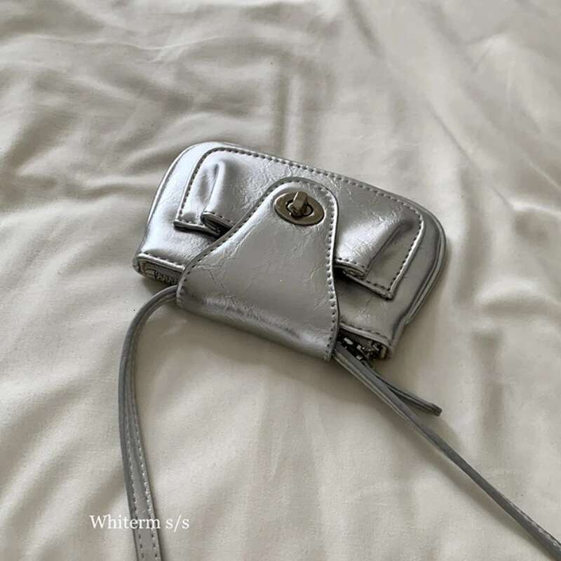 Mini Lock Buckle Shoulder Leather Crossbody Bags Women Lipstick Coin Purse Storage Pouch Handbag Metal Chain Messenger Bag