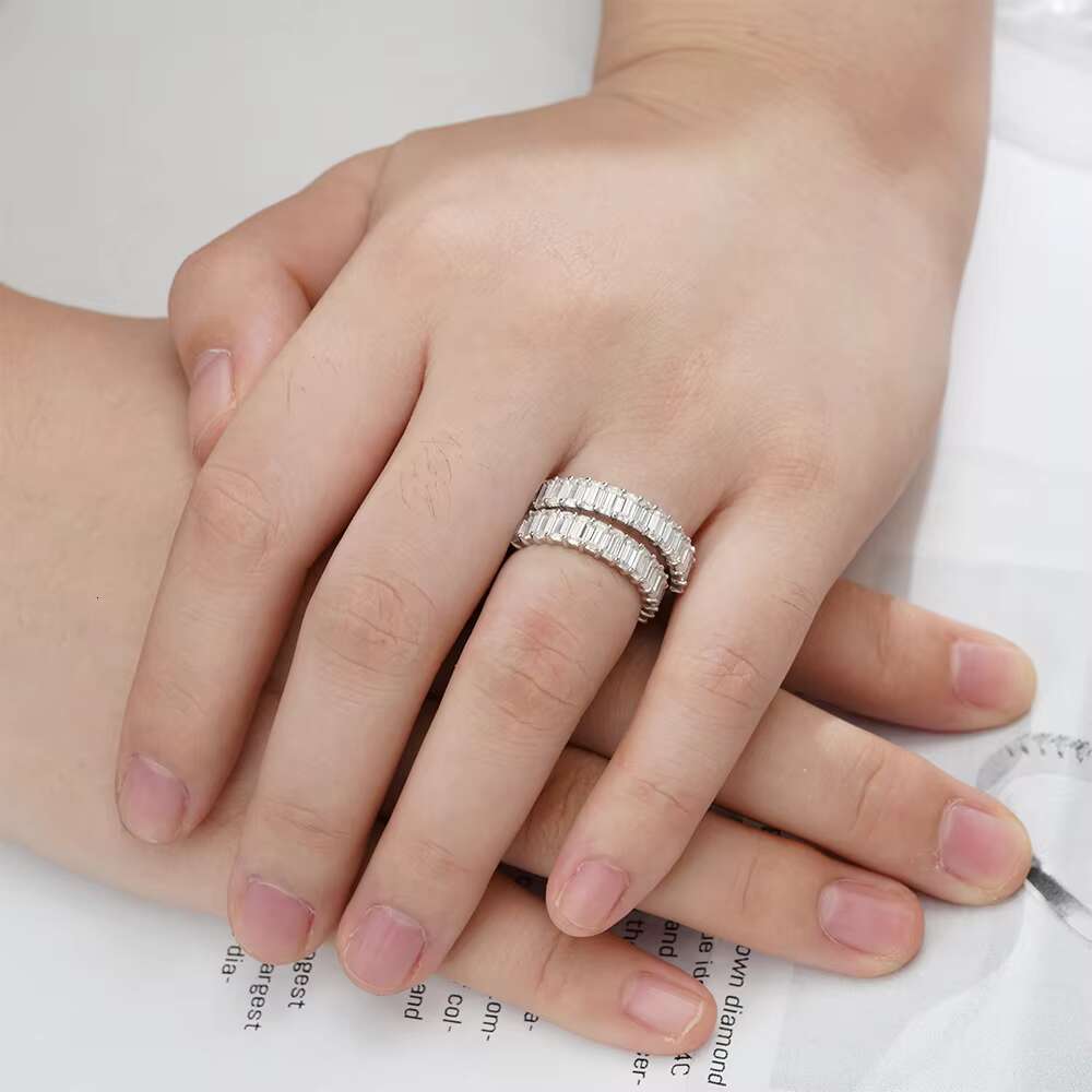 5925 Wedding Silver Ring Moissanite Diamond Women 925 Sterling Silver Finger Custom Rings