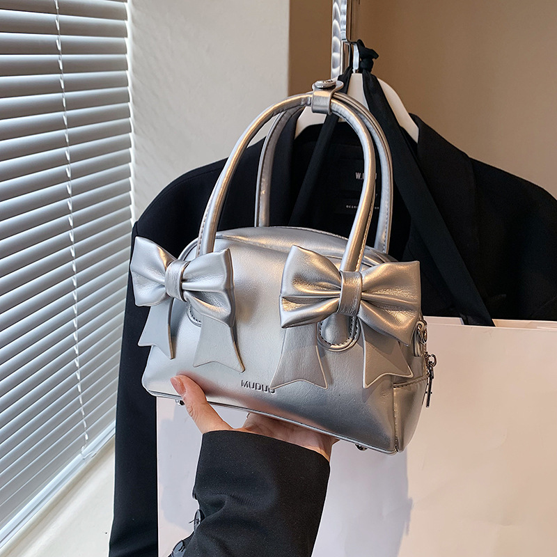 2025S Designer Women S Bag Korean Version Of Niche Ballet Style Shoulder Summer Bow Underarm Bag Simple And Versatile Crossbody Bowling Bag