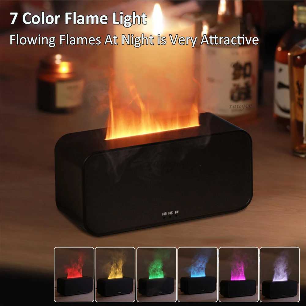Aroma Diffuser Mini 7 Colorful Flame Air Humidifier Add Essential Oil Aromatherapy with Timing Setting for Home Bedroom Office Y251113