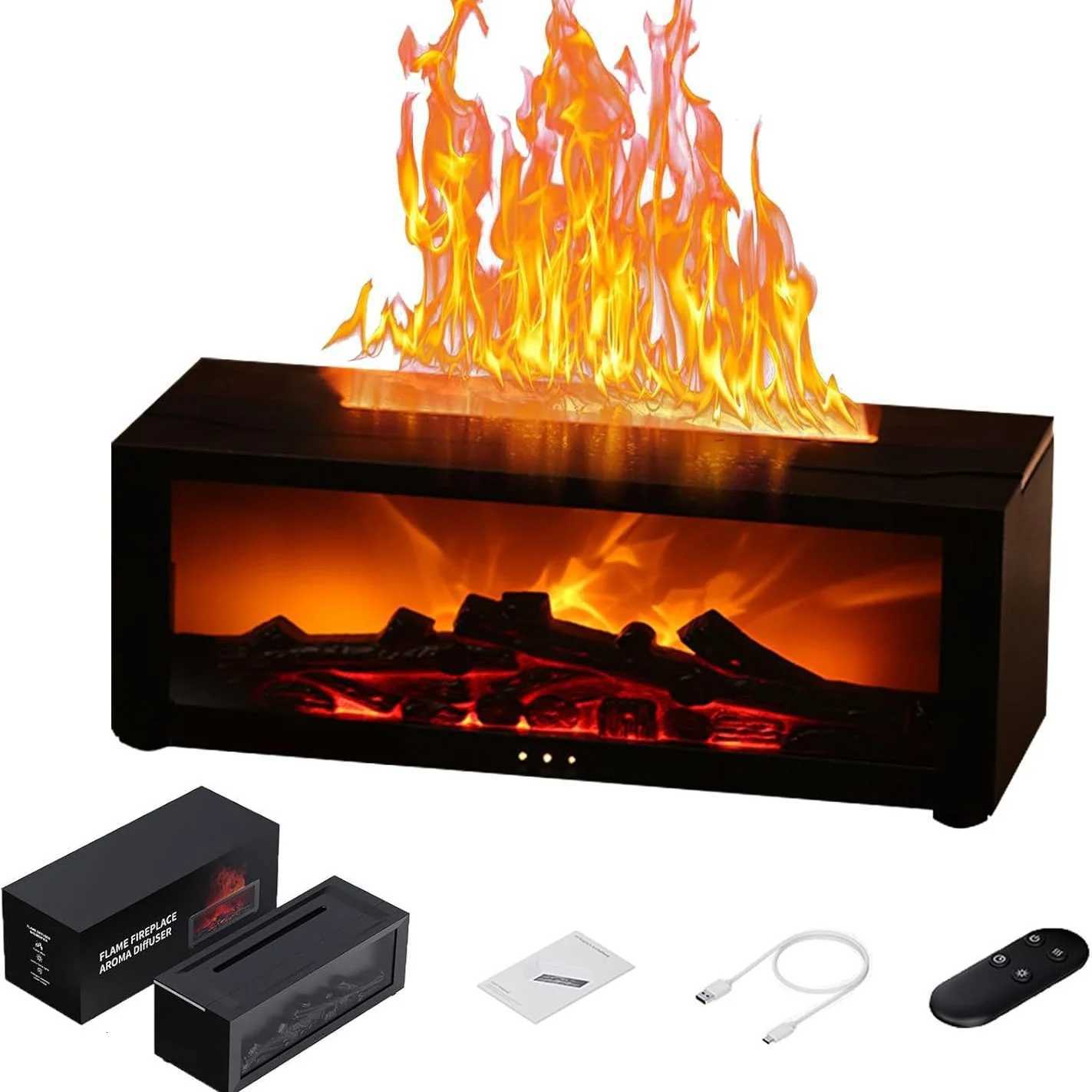 Air Humidifier Essential Oils Humidifiers Home Aroma Humidifier Flame Automatic Fragrance Diffuser With LED Light Remote Control Y251113