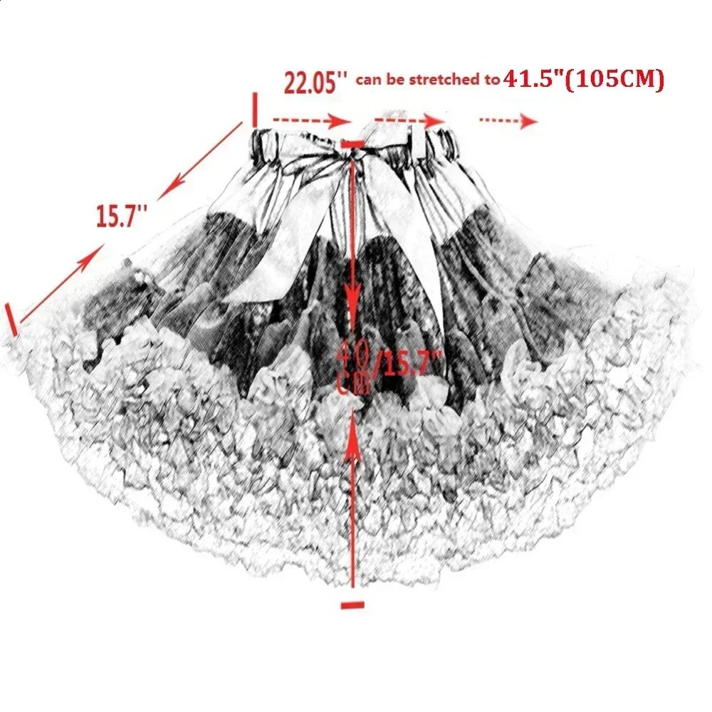 Lolita Petticoat Woman Free Short Halloween Crinoline Mini Ball Gown Underskirt Rockabilly Tulle Stock Tutu Skirt Cosplay Party 250411bj