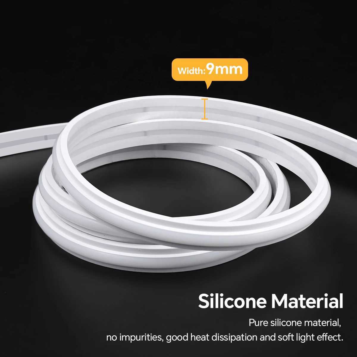 Super Bright 110V 220V To DC 24V COB LED Strip Neon Lights FOB Flexible Tape Waterproof 2M 3M 5M 10M Night Lamp For Garden Decor W251112