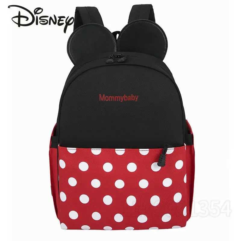 Disney Mickey Minnies New Diaper Bag Backpack Luxury Brand Fashion Baby Diaper Bag Large Capacity Multi Functional Baby BagXJ250412