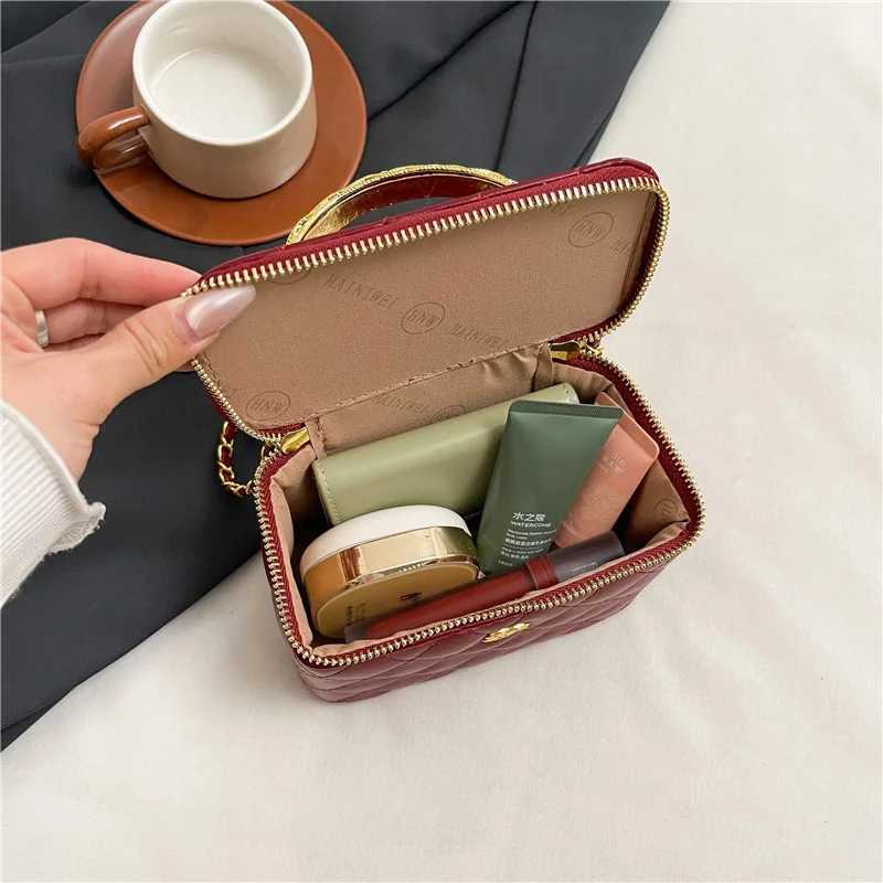 Minimalist Diamond Grid Pattern Quilting-Pattern Bag - Durable PUDetachable Shoulder Strap - Perfect for Shopping/CommuteW251112