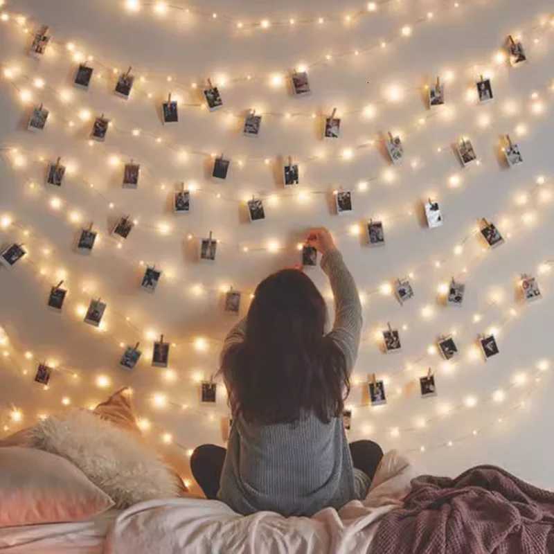 LED Fairy Lights Battery Operated Remote Copper Wire Light Garland Christmas Wedding Party String Lights For Home Decoration M251113