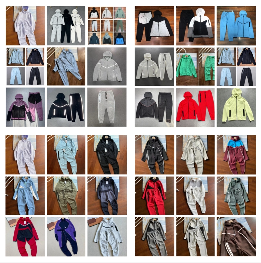 Tech Fleece Mens Womens Hoodies Pants Tracksuits Sports Jackets Space Cotton Trousers Man Tracksuit Bottoms techfleece Man Joggers 25302 Fashion Clothing 29651