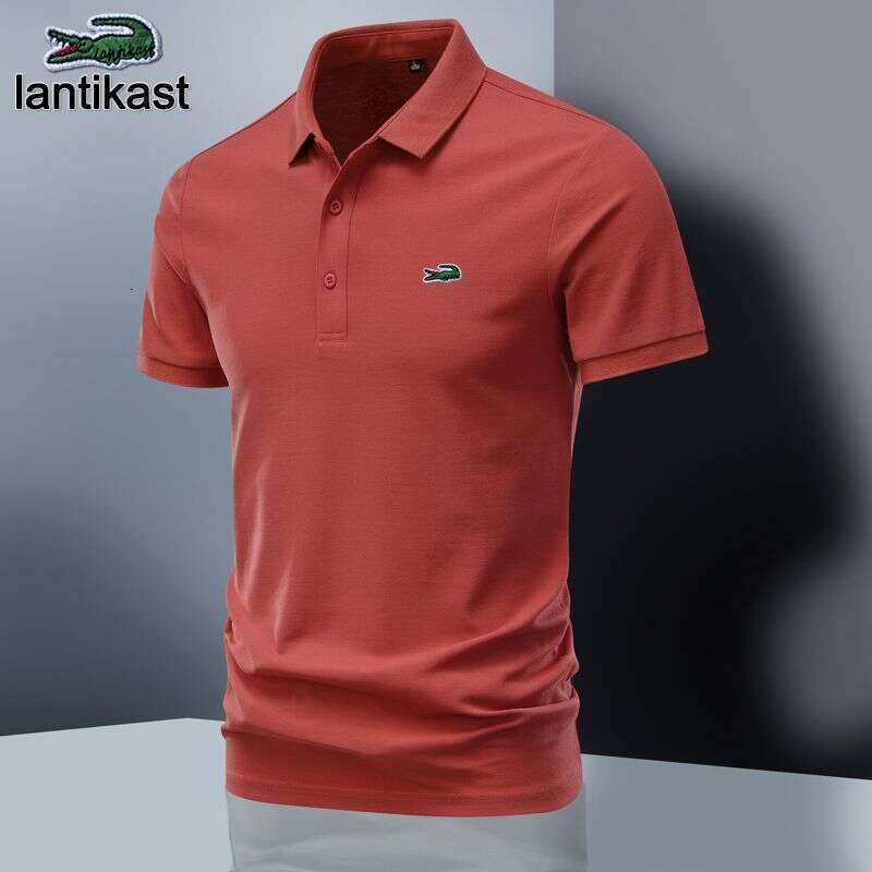 Noble designer hoodie Crocodile LANTI KAST Summer New Short Sleeve Polo Sport Shirt Sports Casual Breathable Turn-down Collar Fashion T-shirt Men'