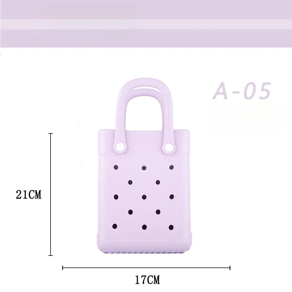 2025S new model EVA and cute small square cartoon ins hole jelly beach handbag shoulder bag