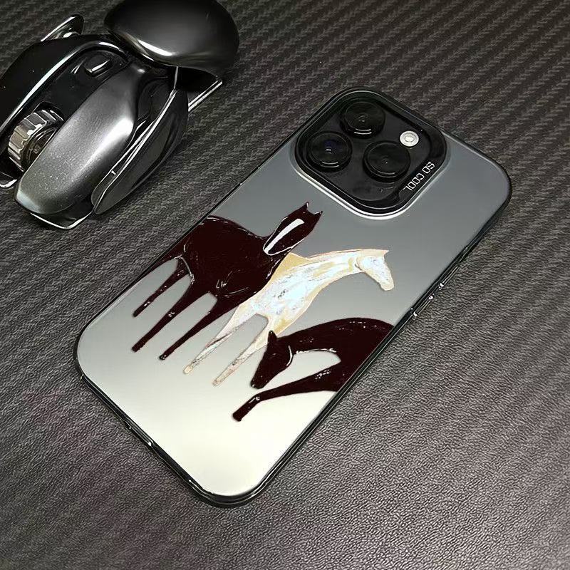 Three Horses Phone Case Compatible iPhone 17/16 /15 Pro Max New Personalized Protective Cover iPhone 14 Pro 13 12