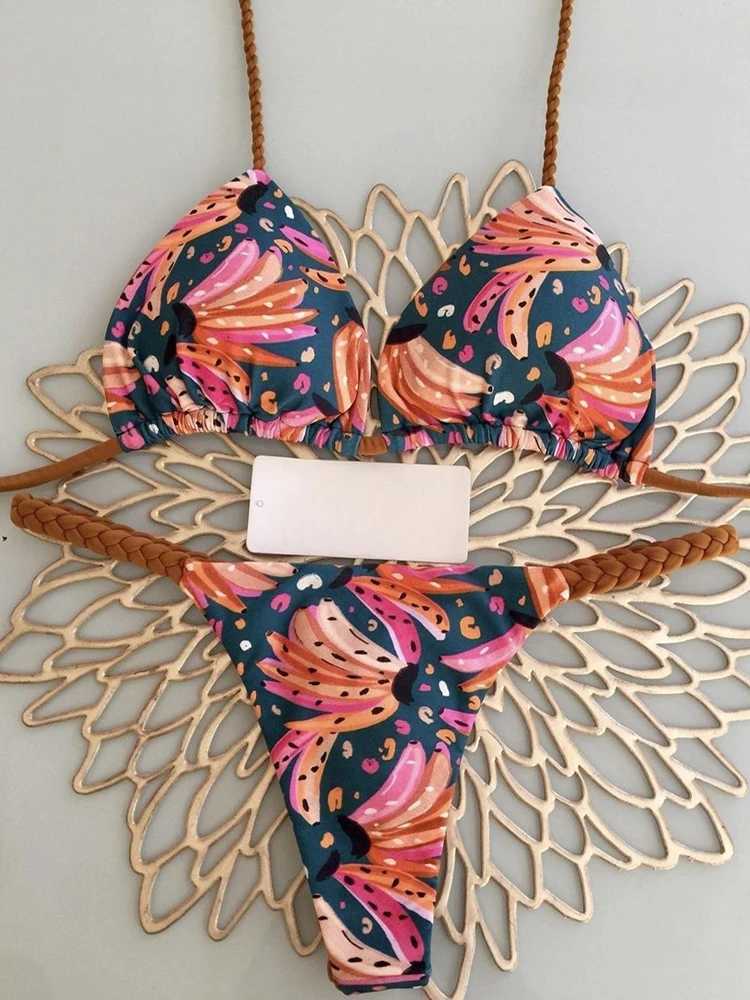 RUOTONGSEPT Swimwear Women Leopard Print Brazilian Bikini Set Sexy Thong Swimsuit Two Pieces Bathing Suit Women 2023 Beach WearW251113