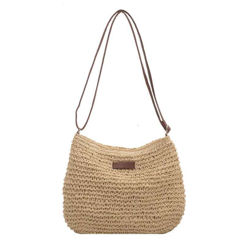 Handmade Beach Bag Knitted Purses And Handbags Women Shoulder Bags Straw Woven Side For Ladies Woman Handbag Beach Bag Kq1