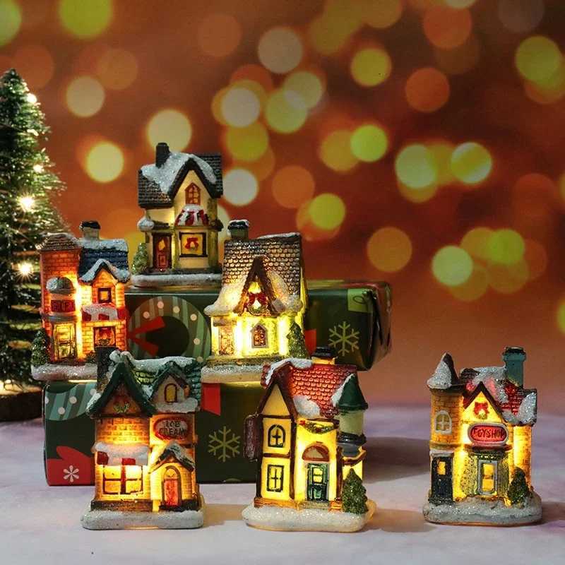 Christmas House Light Decorations For Home Ornaments Kids Xmas Gift New Year 2022 Navidad Decor Bedroom Night Light With Battery M251113
