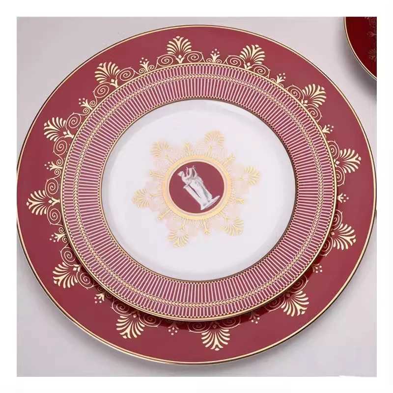 Christmas Red iron window Bone China Coffee Cup Ceramic Tea Black Tea Cup Dish Animal Tablewar Set Wedding and Housewarming Gifts Y251113