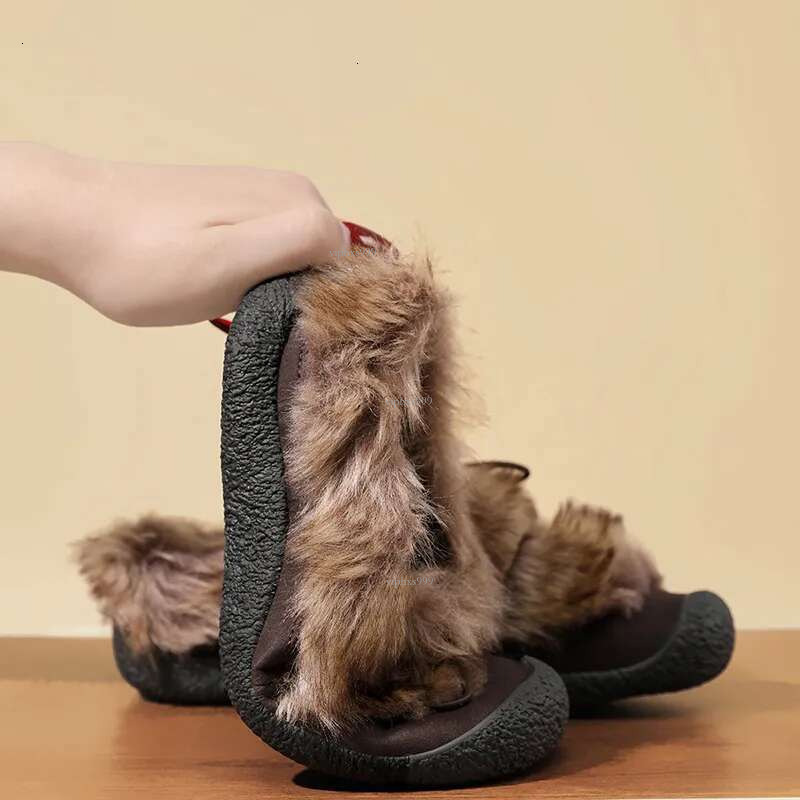 New Free Shipping Designer Shoes Women's Shoes Lamb Hooves, Little Bear Paws One Foot On Fluffy Slippers Women's Outdoor Leisure Home Autumn