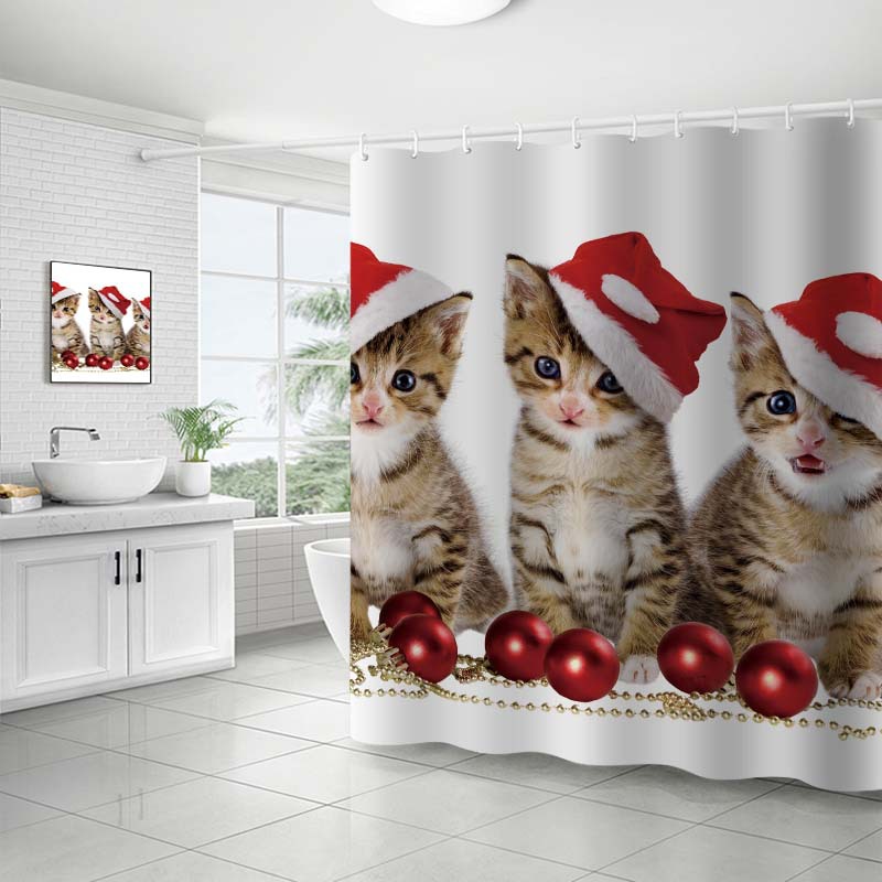 YL-37705 Customized 3D High-Definition Digital Printed Polyester Waterproof and Mildew-Proof Shower Curtain Set