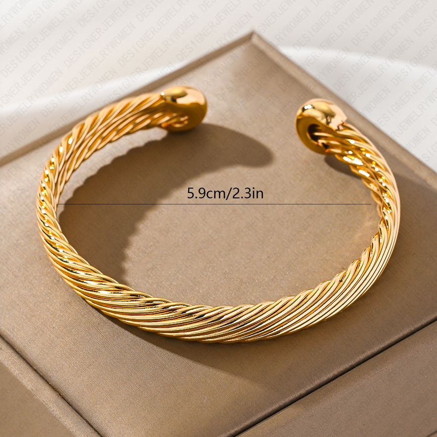 Designer Bracelet Bracelet for Women Twisted Wire Bracelets Gold Bangle Open Bangles Luxury Jewlery Designer for Women Elegant Sophisticated Premium G