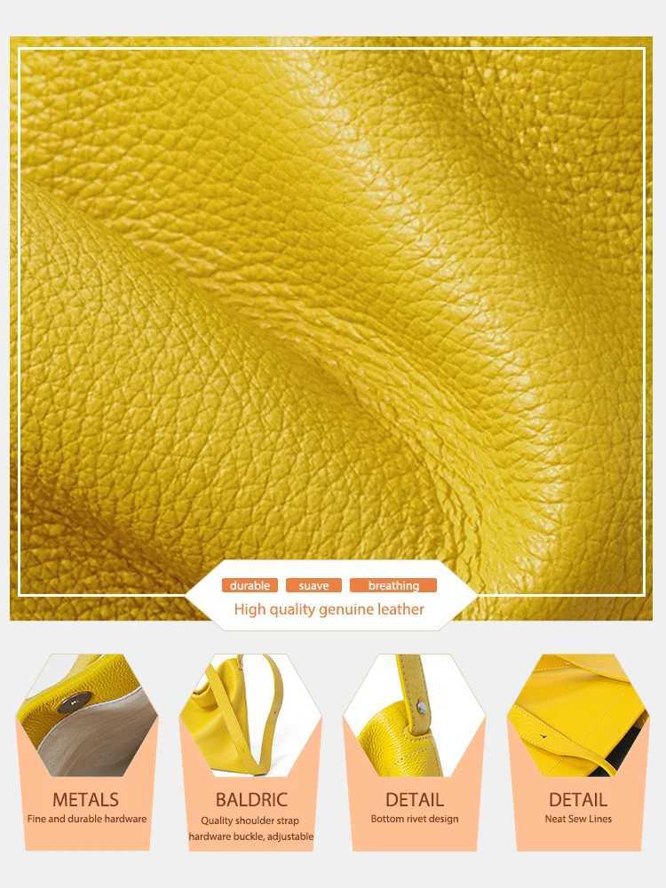 Zency 100 Genuine Leather Small Handbag Women Casual Bucket Bag Lady Crossbody Purse Blue Beige Black Shoulder Bag AdjustableW251112