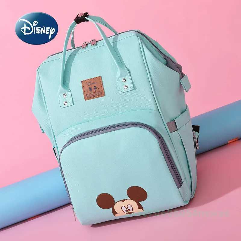 Disney New Diaper Bag Luxury Brand Fashion Baby Bag Cartoon Cute Baby Diaper Bag Large Capacity Multi FunctionalXJ250412