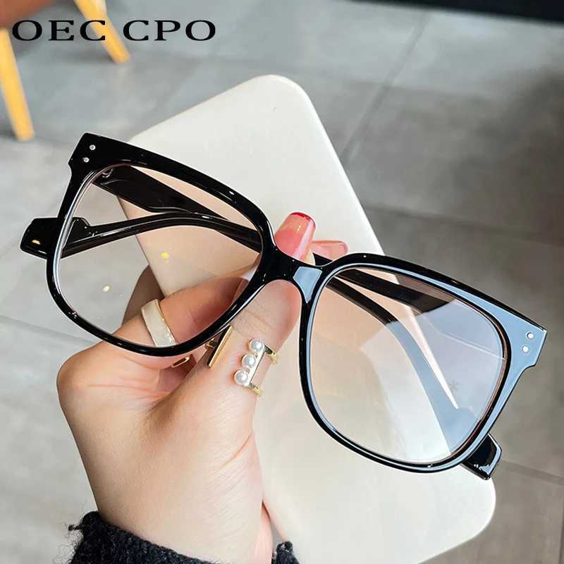 OEC CPO Square Goggles Sunglasses Women Fashion Oversized Punk Glasses Men Trendy Yellow Colors Shades Driving UV400 EyewearC250412