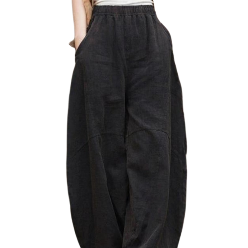 Women's Pants & Capris--Spring Autumn Casual High Waist Slimming Lantern Pants Set, Comfortable Breathable Women's Outfit--8020