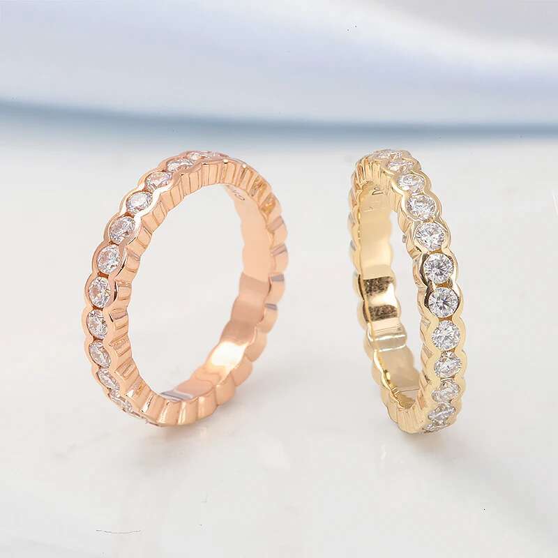 AEAW 0.78CTW 14K Yellow Rose Gold for Women CVD HPHT Lab Grown Diamond Ring Wedding Engagement Gift Fine Jewelry New