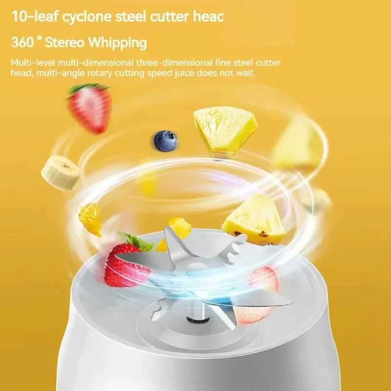 Portable Cordless Blender Juicer 450ml Electric Fruit Juicer USB Rechargeable Lemon Orange Juice Cup Smoothie Blender C251113